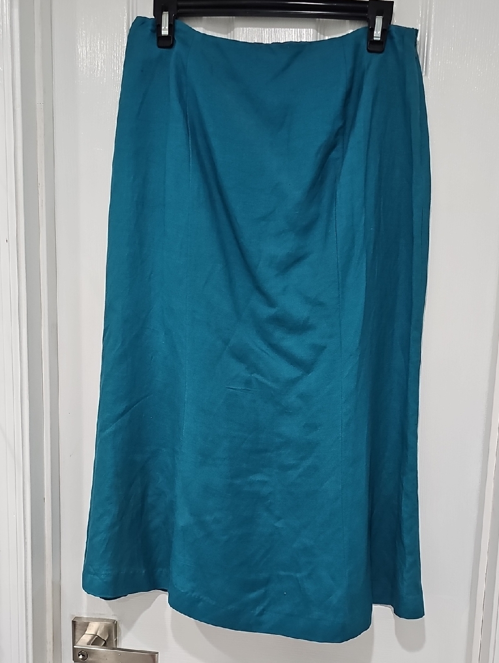 Chadwicks Fully Lined Side Zip Teal Midi Skirt
